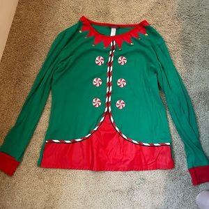 “elf” pajama shirt